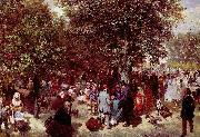 Adolph von Menzel Nachmittag im Tuileriengarten France oil painting artist